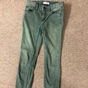 FREE PEOPLE army green jeans